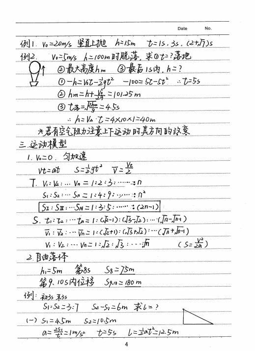 高考物理笔记分享：超全手写高考学霸物理笔记